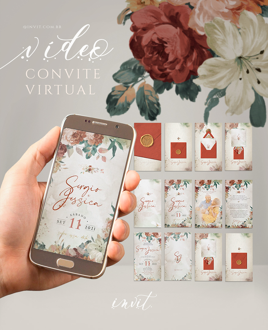 Convite Casamento Interativo Virtual Para Whatsapp