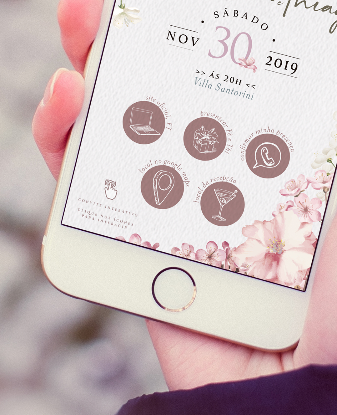 Ícones clicáveis: Convite Virtual com botões, ícones Clicáveis {pdf,  interativo estático} Mais de 20 modelos, escolha 1: – @ –  Convite Virtual, Convite com envelope abrindo, Convite Digital, Filtro de  Instagram com